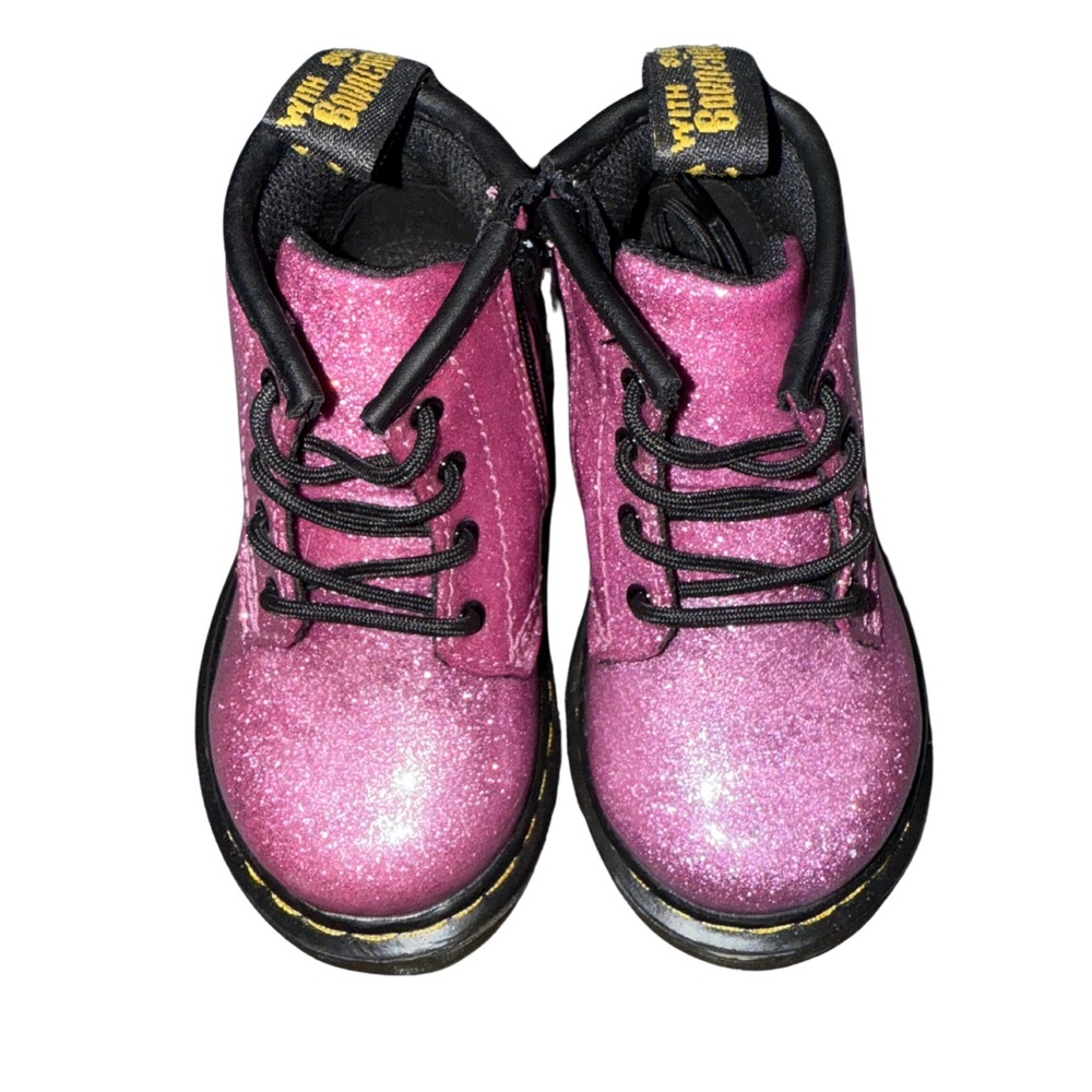 Dr. Martens Kids Pink Glitter Boots